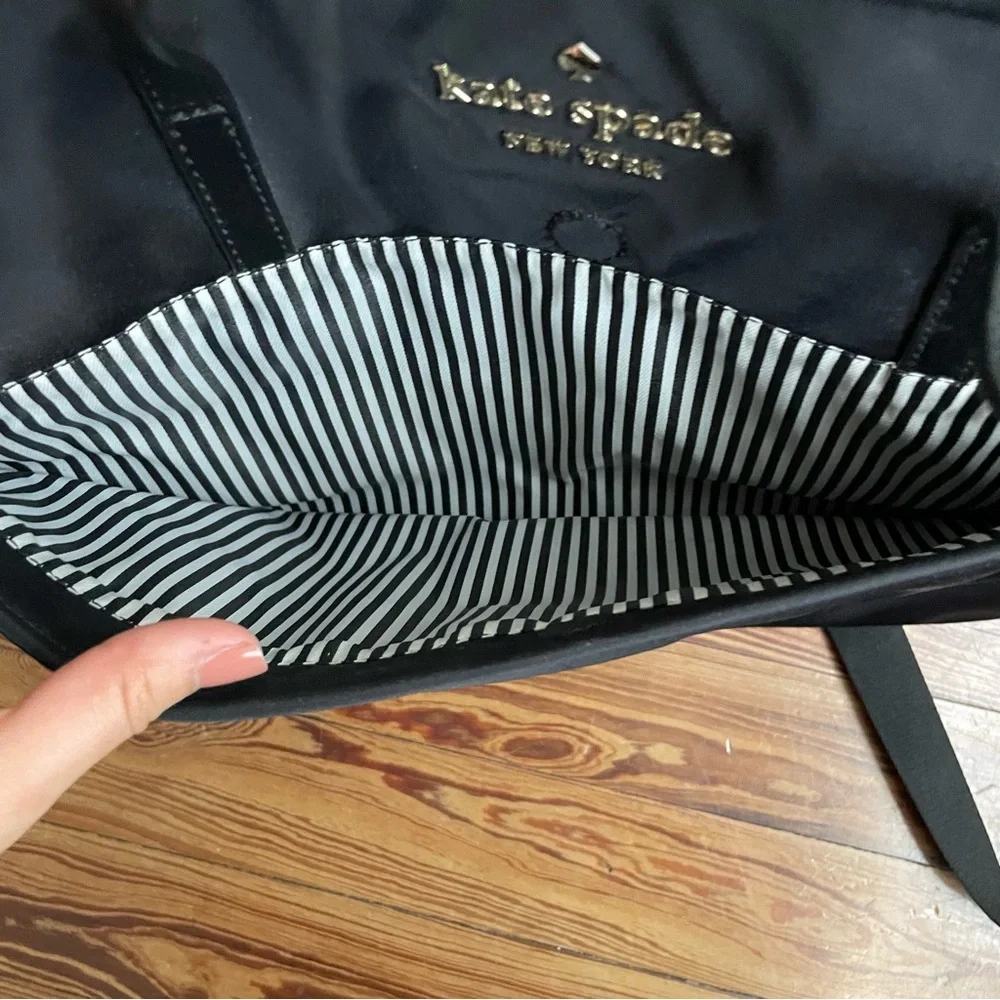 Kate Spade Black Laptop Bag with Gold Details